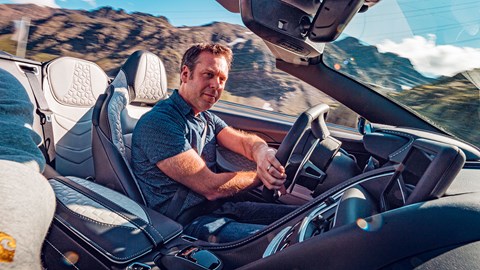 Author Ben Barry drives the Aston Martin DBS Superleggera Volante