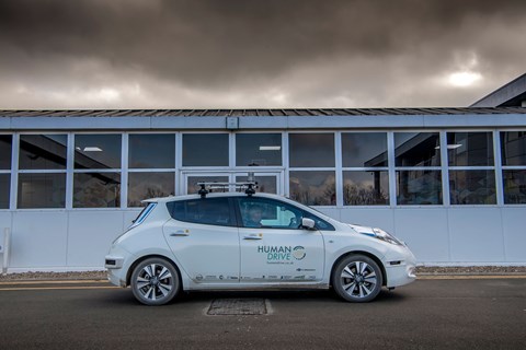 Nissan Leaf Human Drive autonomous car