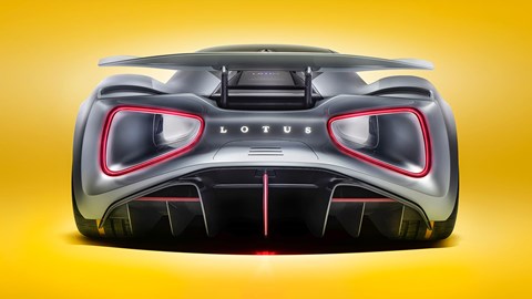 Rear of the year: the new Lotus Evija will dispatch the 0-60mph run in less than three seconds!