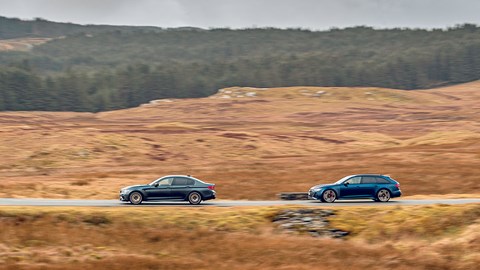 BMW M5 leads Audi RS6 in Wales