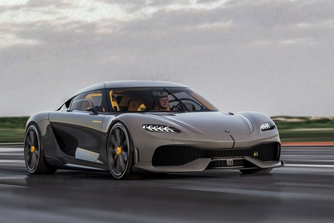 Koenigsegg Gemera, 2020, front view, driving