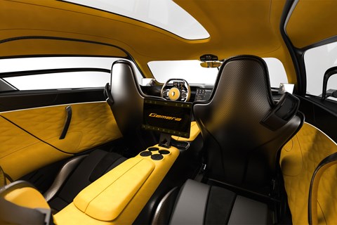 Koenigsegg Gemera, 2020, interior from rear seats