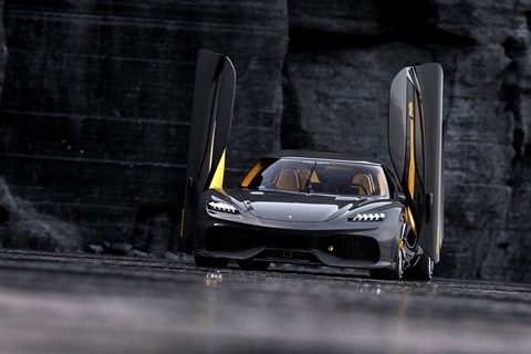 Koenigsegg Gemera, 2020, front view, doors up