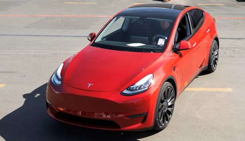 The millionth Tesla: a red Model Y