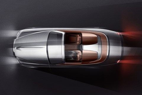 2020 Rolls-Royce Dawn Silver Bullet Collection top view sketch