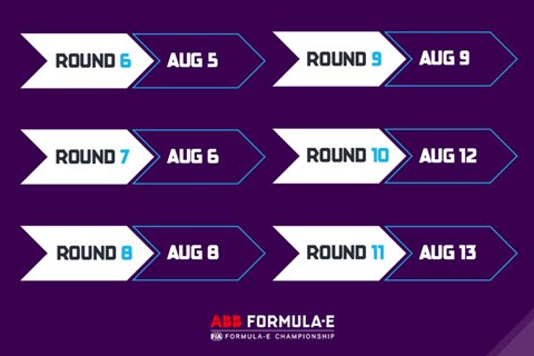 Formula E calendar