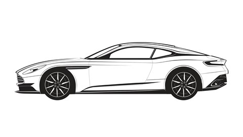 Aston Martin DB11 colouring page