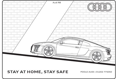 Audi R8 colouring-in