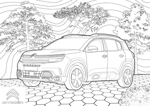 Citroen C5 colouring page