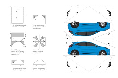Build your own origami Ford Puma