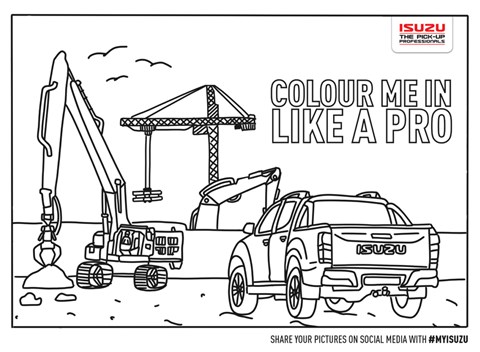 Isuzu D-Max colouring page