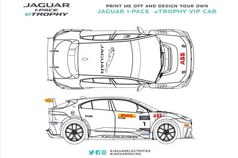 Jaguar I-Pace colouring-in