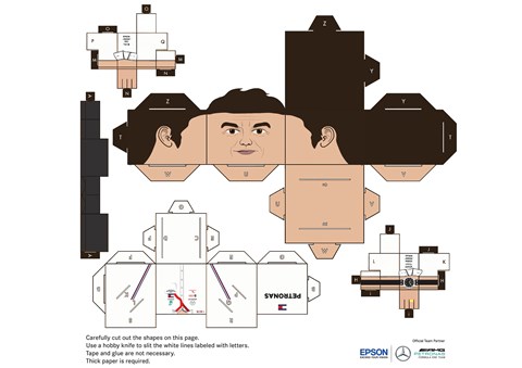 Mercedes Toto Wolff paper model