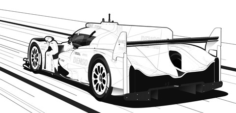 Toyota TS050 Hybrid colouring page