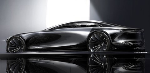 Official design sketch of 2017 Vision Coupe concept points to next chapter of Kodo design language