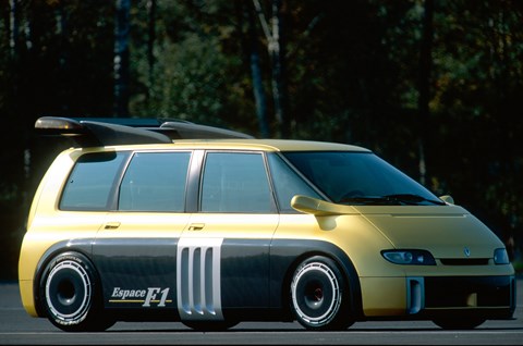 Ok, not so much a van as an MPV - but with some serious F1-donated mods: the Renault Espace F1