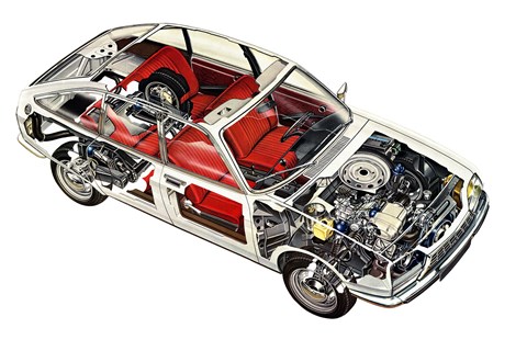 Citroen GS cutaway