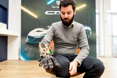 Mate Rimac and some prototype wearable tech: RoboHand