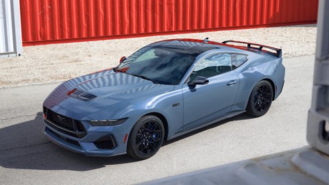 Ford Mustang - seventh-generation - grey, top view