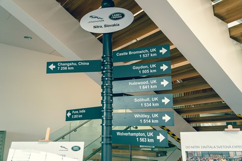 JLR Nitra signpost