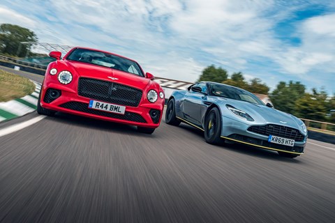 Our Conti GT V8 took on the Aston DB11 at Goodwood (photos by Alex Tapley)