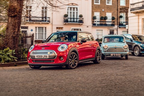 Mini electric vs original cornering