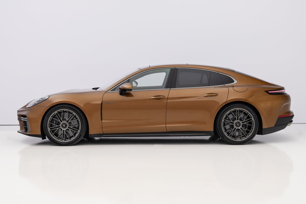 New Porsche Panamera - third-generation, side, orange