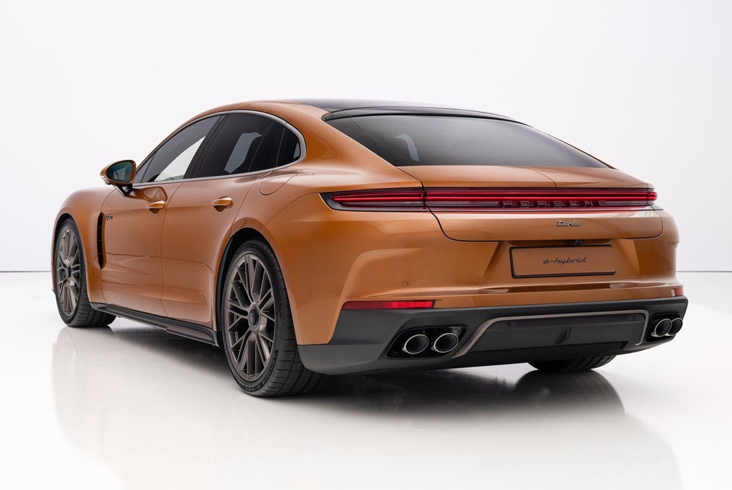 New Porsche Panamera - third-generation, rear, orange