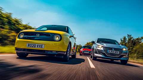 Electric supermini Giant Test: Honda E vs Peugeot e-208 vs Mini Electric