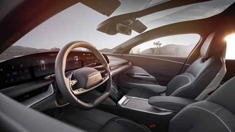 Lucid Air electric car, interior, Glass Cockpit display