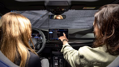 Facelifted Volkswagen Golf R: interior in studio