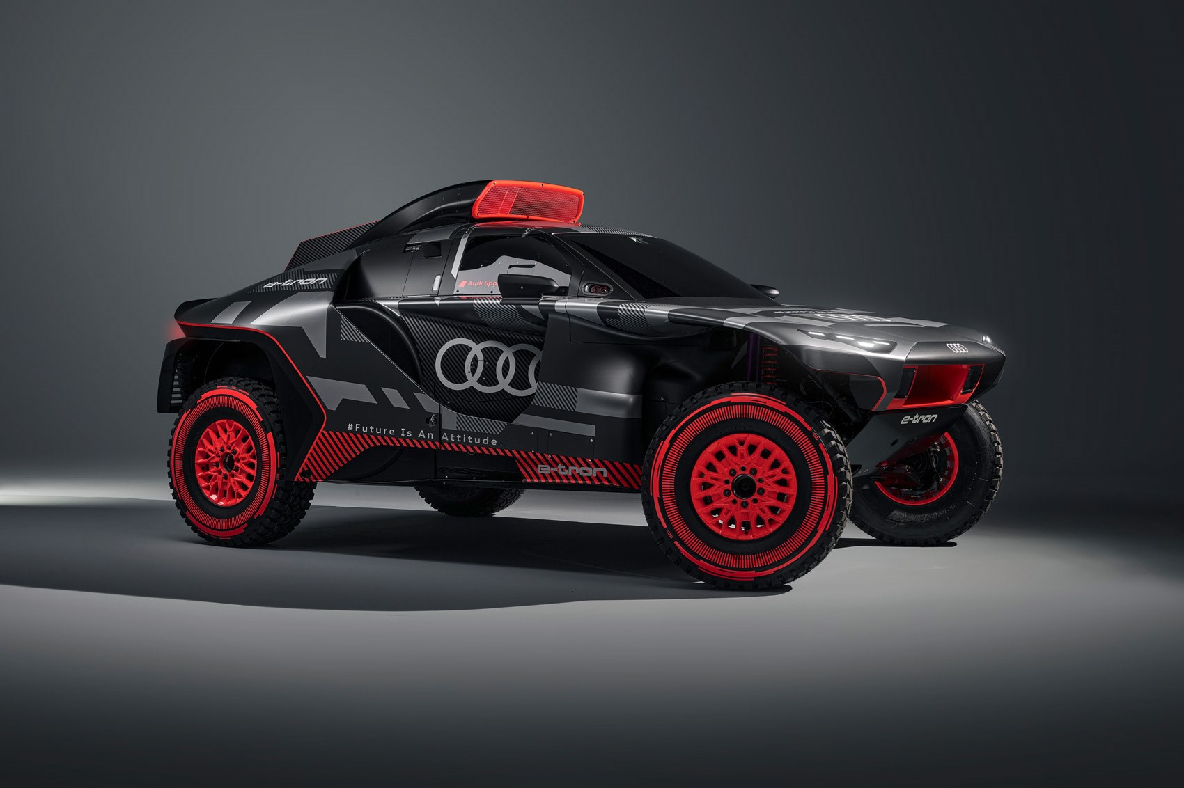 Audi RS Q eTron E2 electrified rally raider upgraded for 2023 Dakar
