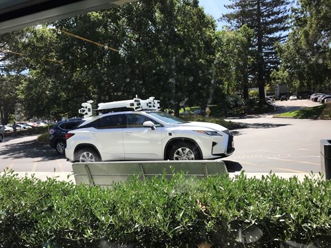 Lexus RX autonomous car prototype spotted near Apple HQ