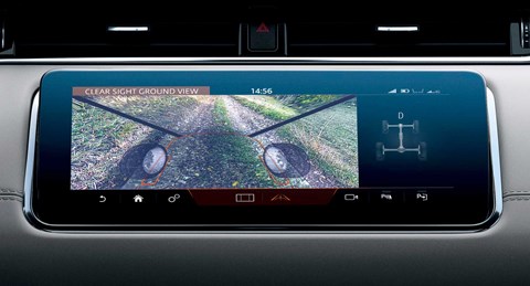 Ground View mode lets you 'look through' the bonnet of your Land Rover