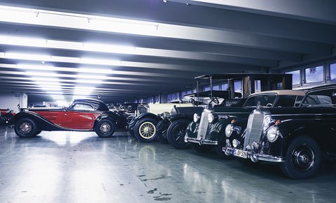 Beauty and the behemoths – aero-styled 1938 320 combination coupe with more substantial, four-square big-hitters from Merc’s saloon car past