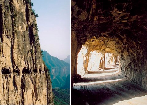 Guoliang Tunnel in Taihang mountains (China)