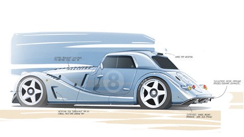 morgan plus 8 gtr rear sketch