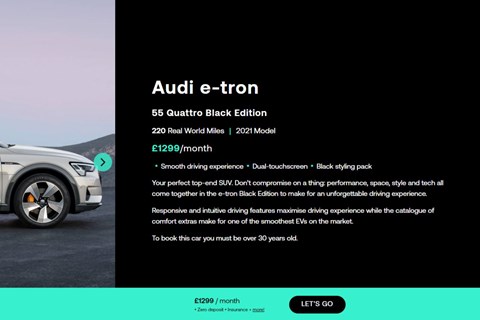 Audi e-tron subscription