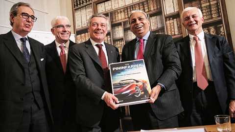 Paolo Pininfarina (third from left) with chief exec of Tech Mahindra C.P. Gurnani (second from right) 