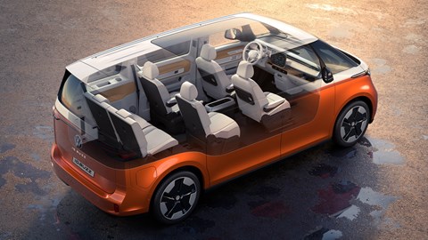 Best 7-seater electric cars - cutaway illustration of VW ID.Buzz LWB