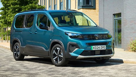 Best seven-seater electric cars: Peugeot e-Rifter, driving round corner