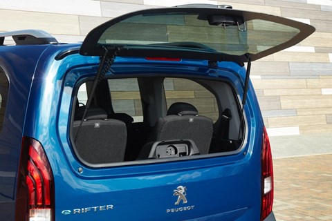 Third row of seats on the Peugeot e-Rifter