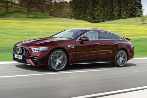 amg gt four door red side pan