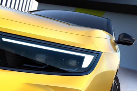 Vauxhall electric cars - headlight detail