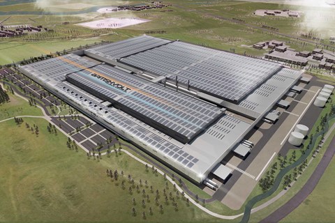 Aeriel view of Brtishvolt's gigafactory, due to open late 2023