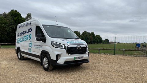 Maxus eDeliver 9 parked on gravel