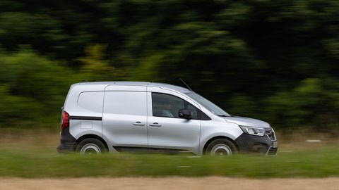Renault Kangoo E-Tech side-on driving view