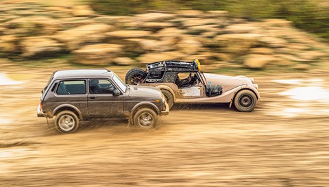 Morgan CX-T vs Lada Niva twin-test review