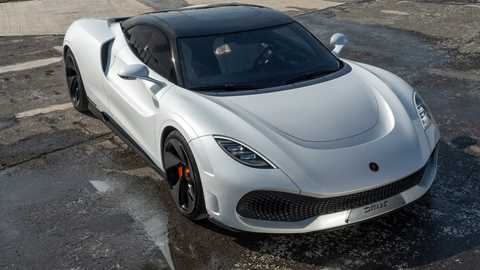 Deus Vayanne electric hypercar - front top view, white