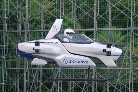 SkyDrive flying car concept test flight